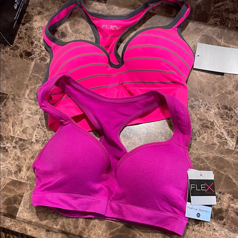 Women's Pink and Purple Sports Bras